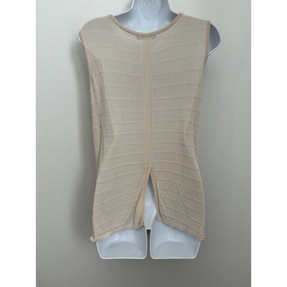 Nic+Zoe Top Womens Medium Tank Crochet Beige Under Shell Career Casual Boho EUC - Picture 4 of 6